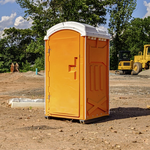 can i customize the exterior of the portable restrooms with my event logo or branding in De Kalb County AL